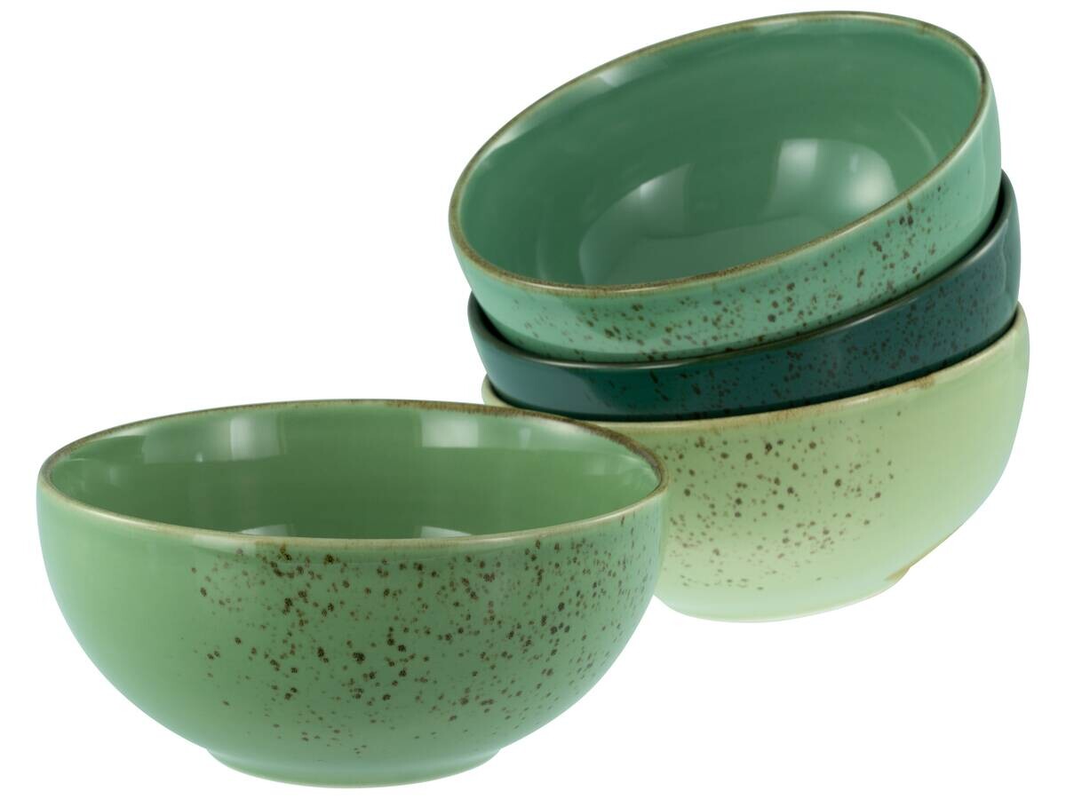 CreaTable Schüssel-Set Nature Collection Green Life grün Steinzeug