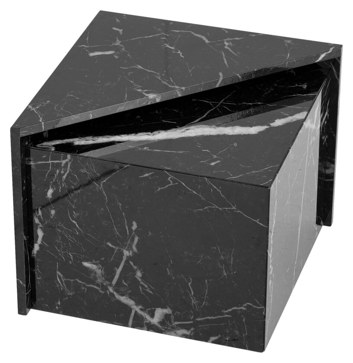 Wohnling Couchtisch schwarz Marmor B/H/T: ca. 50x42x50 cm