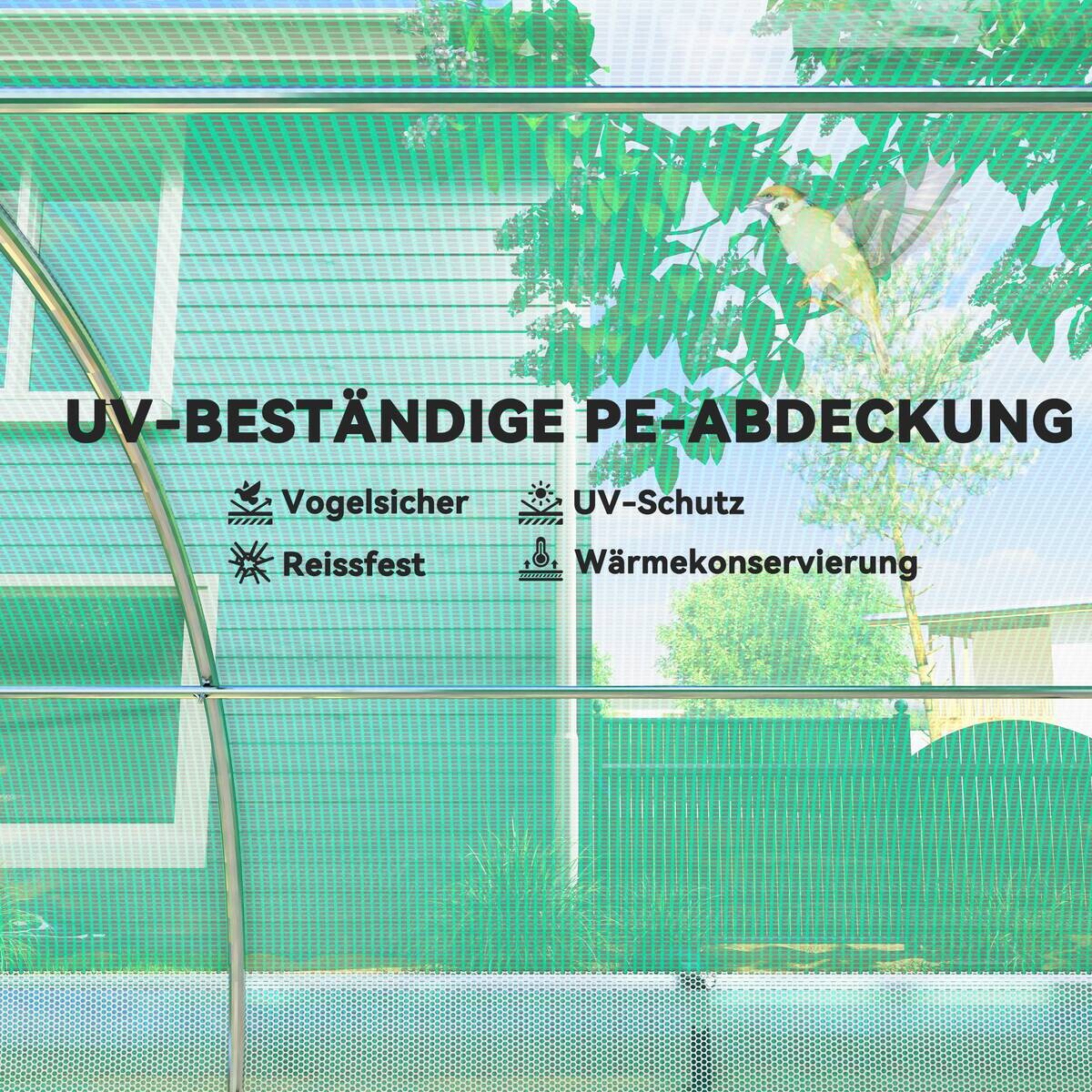 Outsunny Folientunnel B/H/L: ca. 300x198x600 cm