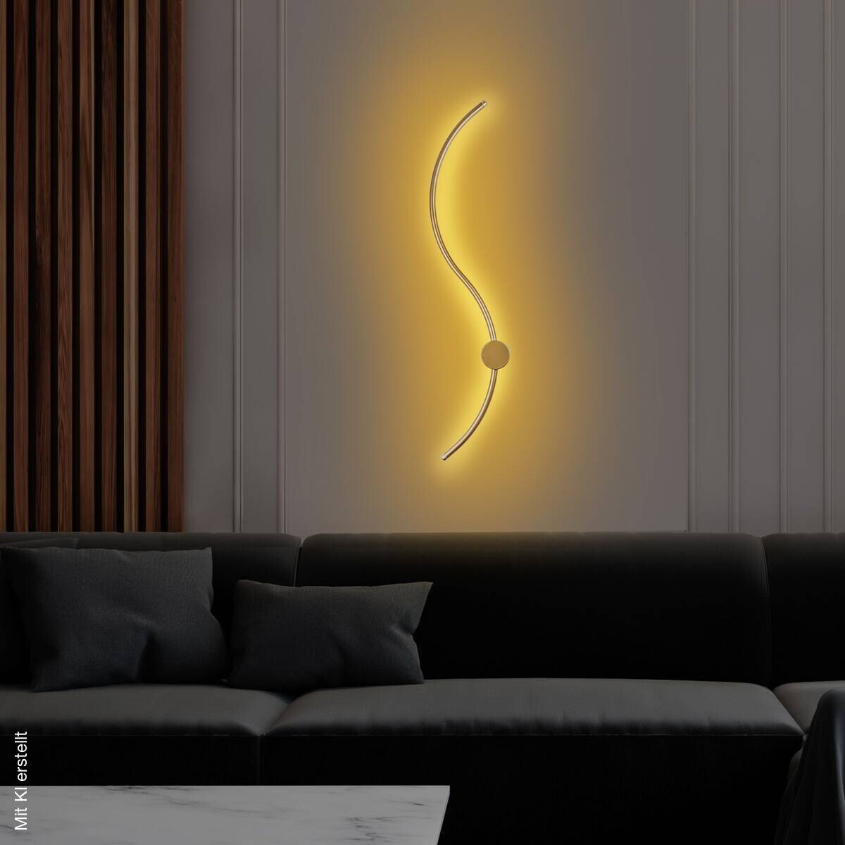 Opviq Wandleuchte gold Metall B/H/T/L: ca. 90x17x10x90 cm