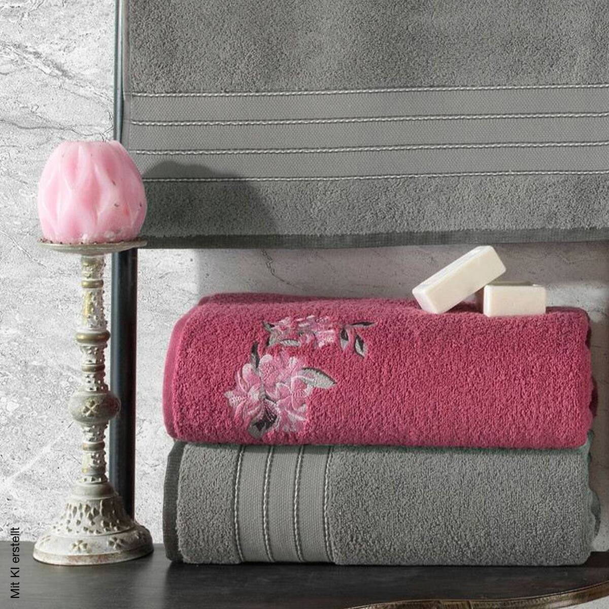 Mijolnir Frottier-Set grau Baumwolle B/L: ca. 50x90 cm