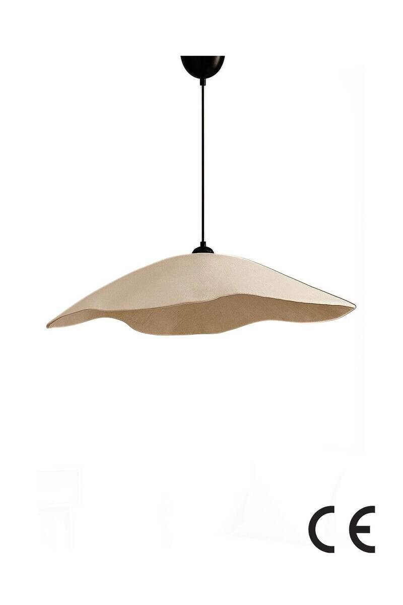 Opviq Pendelleuchte beige gold Metall B/H/T/L/D: ca. 59x65x59x59x59 cm E27 1 Brennstellen