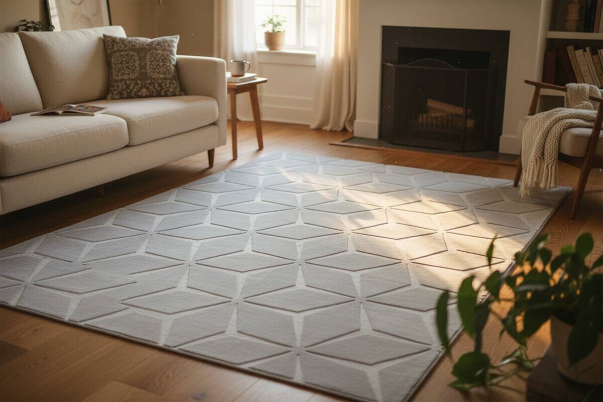 Kayoom Teppich Calma 225 silber B/L: ca. 120x160 cm