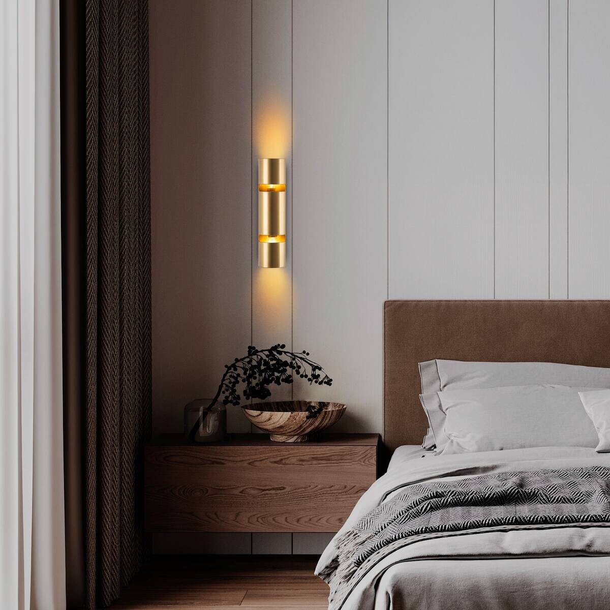 Opviq Wandleuchte gold Metall B/H/L: ca. 30x13x8 cm E14 1 Brennstellen