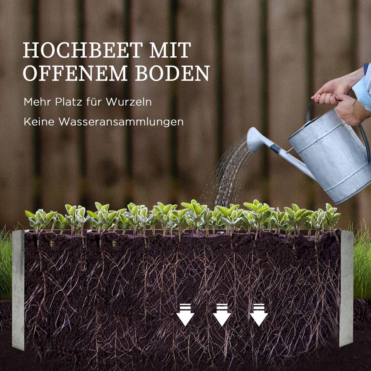 Outsunny Hochbeet silber Stahl B/H/L: ca. 53x90x53 cm