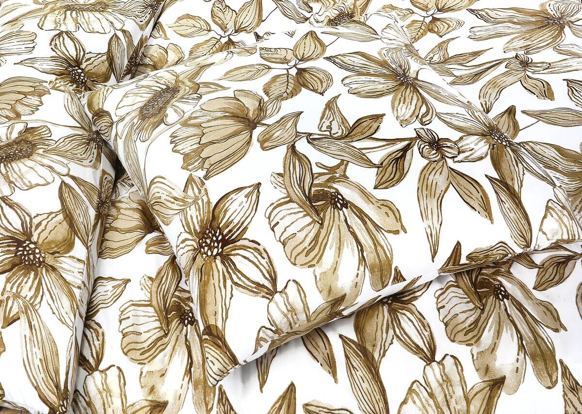 Baumwoll Bettwäsche Satin sand Baumwolle B/L: ca. 135x200 cm