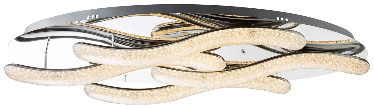 POCOline LED-Deckenleuchte Lio Chrom Metall Acryl B/H/L: ca. 32x12,5x75 cm