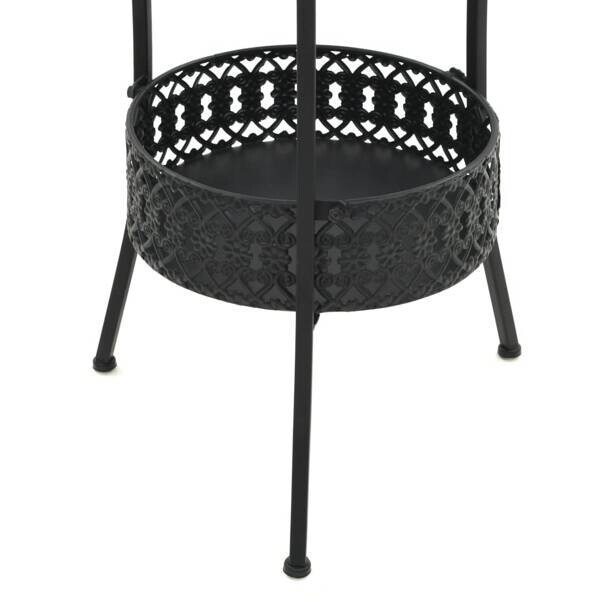 vidaXL Bistrotisch schwarz Metall B/H/L: ca. 70x40x40 cm
