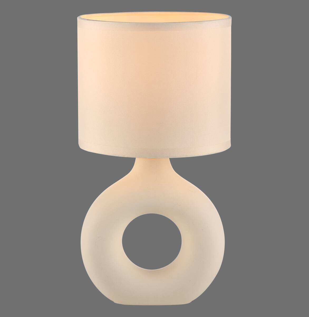 Just Light Tischleuchte Carara beige Stoff Keramik H/L/D: ca. 30x16x16 cm null 1 Brennstellen