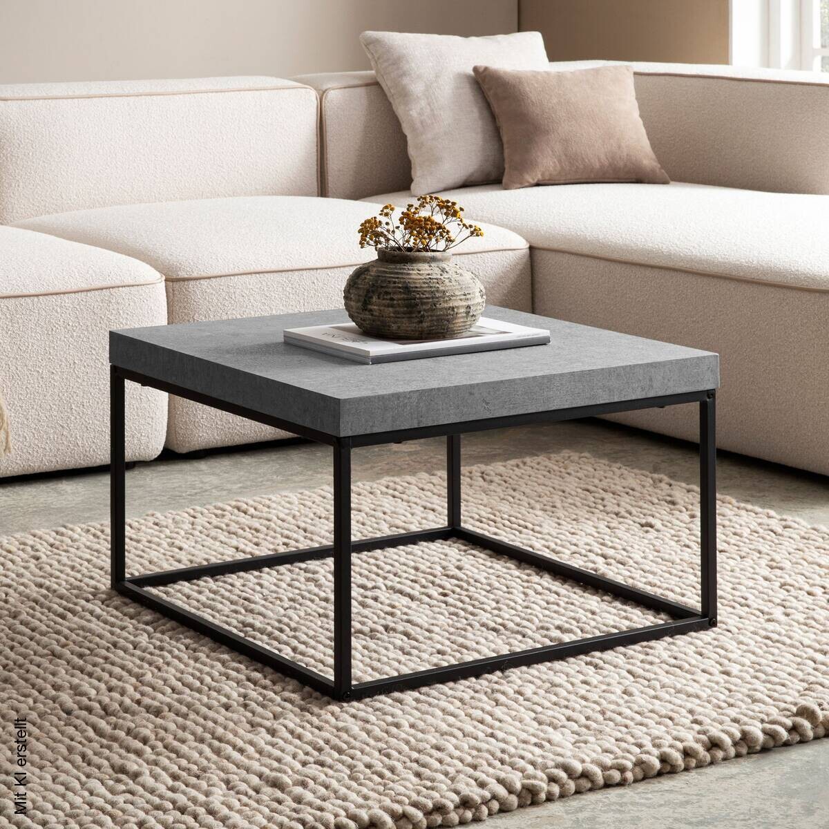 Couchtisch Beton Optik B/H/T: ca. 60x38x60 cm
