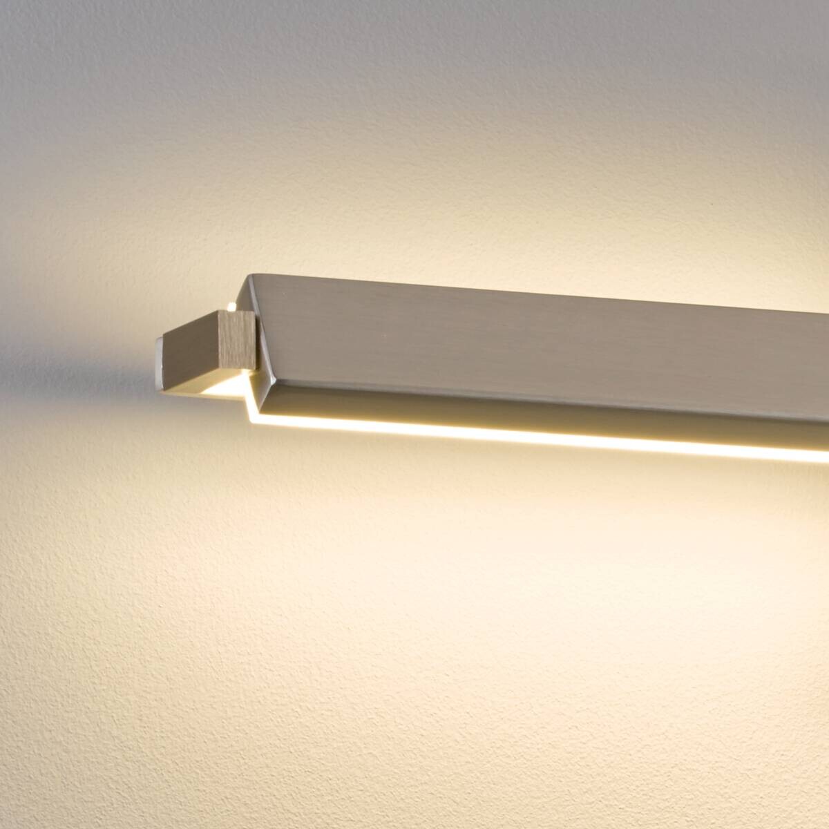 Fischer & Honsel LED-Wandleuchte 30055 weiß nickel matt Acryl Metall B/H/T: ca. 60x10x11 cm 1 Brennstellen