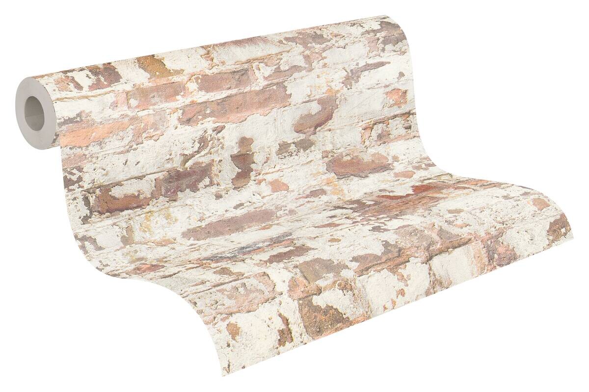 A.S.Creation Vliestapete weiß rot B/H/D: ca. 53x1005x8 cm