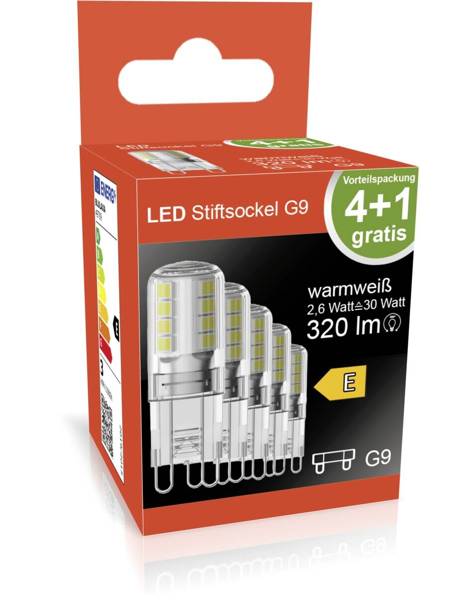 Blulaxa LED-Leuchtmittel Stiftsockellampe 5er Pack G9