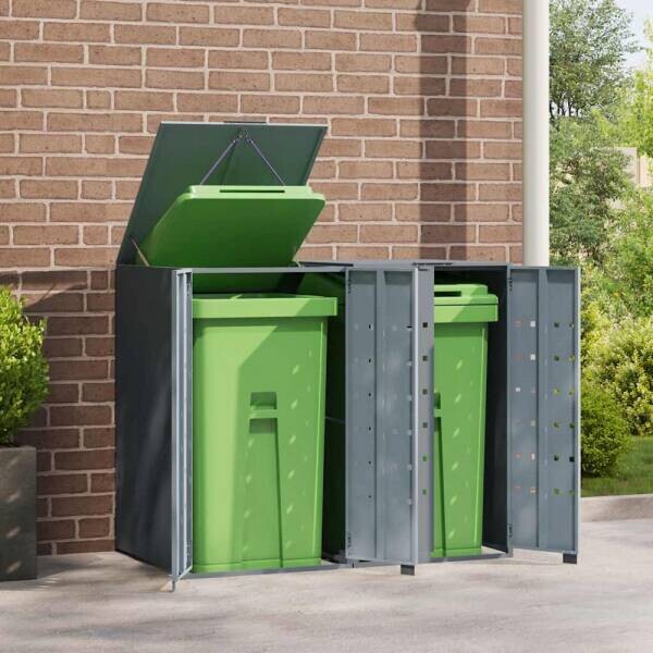 vidaXL Mülltonnenbox grau