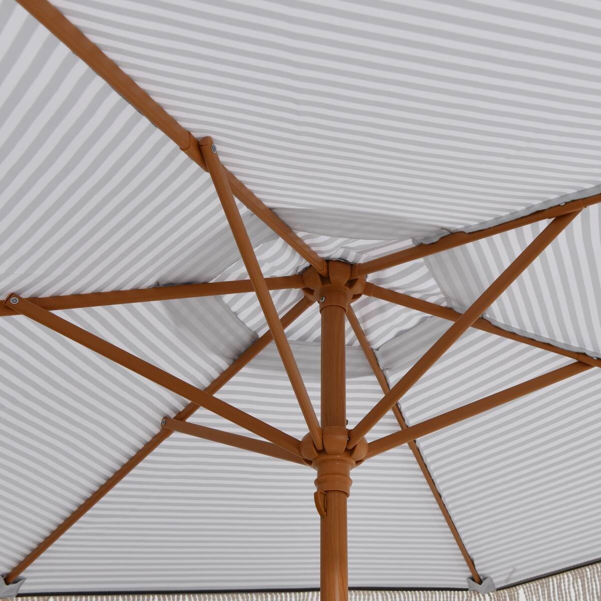 POCOline Sonnenschirm grau Stahl H/D: ca. 230x200 cm