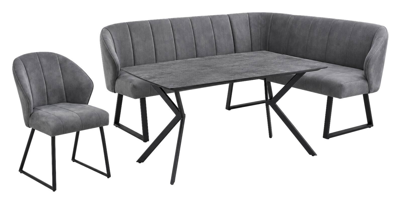 Stuhl Sven grau Microfaser B/H/T: ca. 56,5x80x60 cm