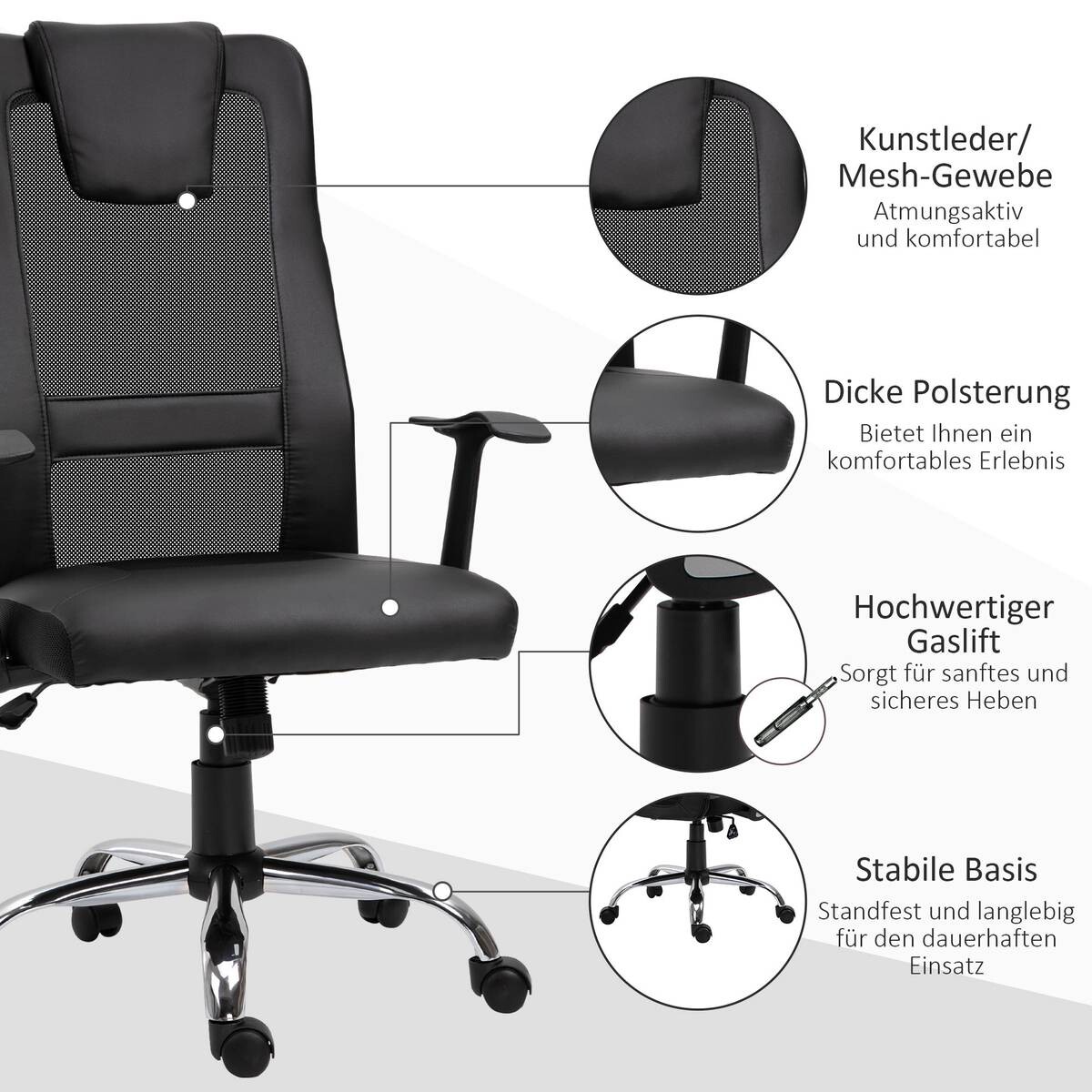 Drehstuhl 921-141BK schwarz