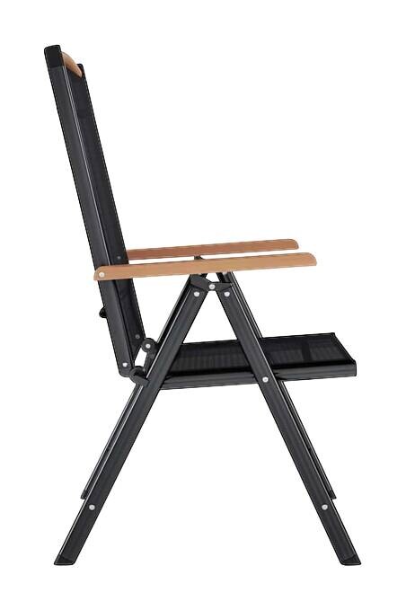 vidaXL Klappstuhl schwarz Textilene B/H/L: ca. 65x109x58 cm