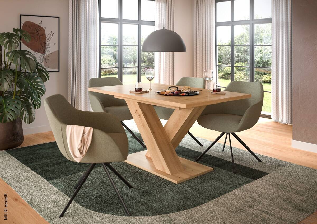 Esstisch MOTION Artisan Oak Nachbildung B/H/T: ca. 150x76x90 cm