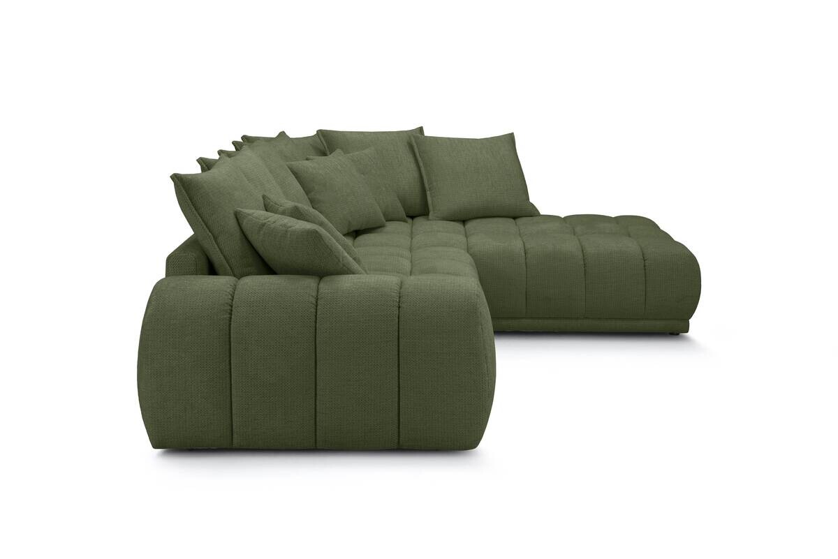 Ecksofa grün Microfaser B/H/T: ca. 312x97x229 cm