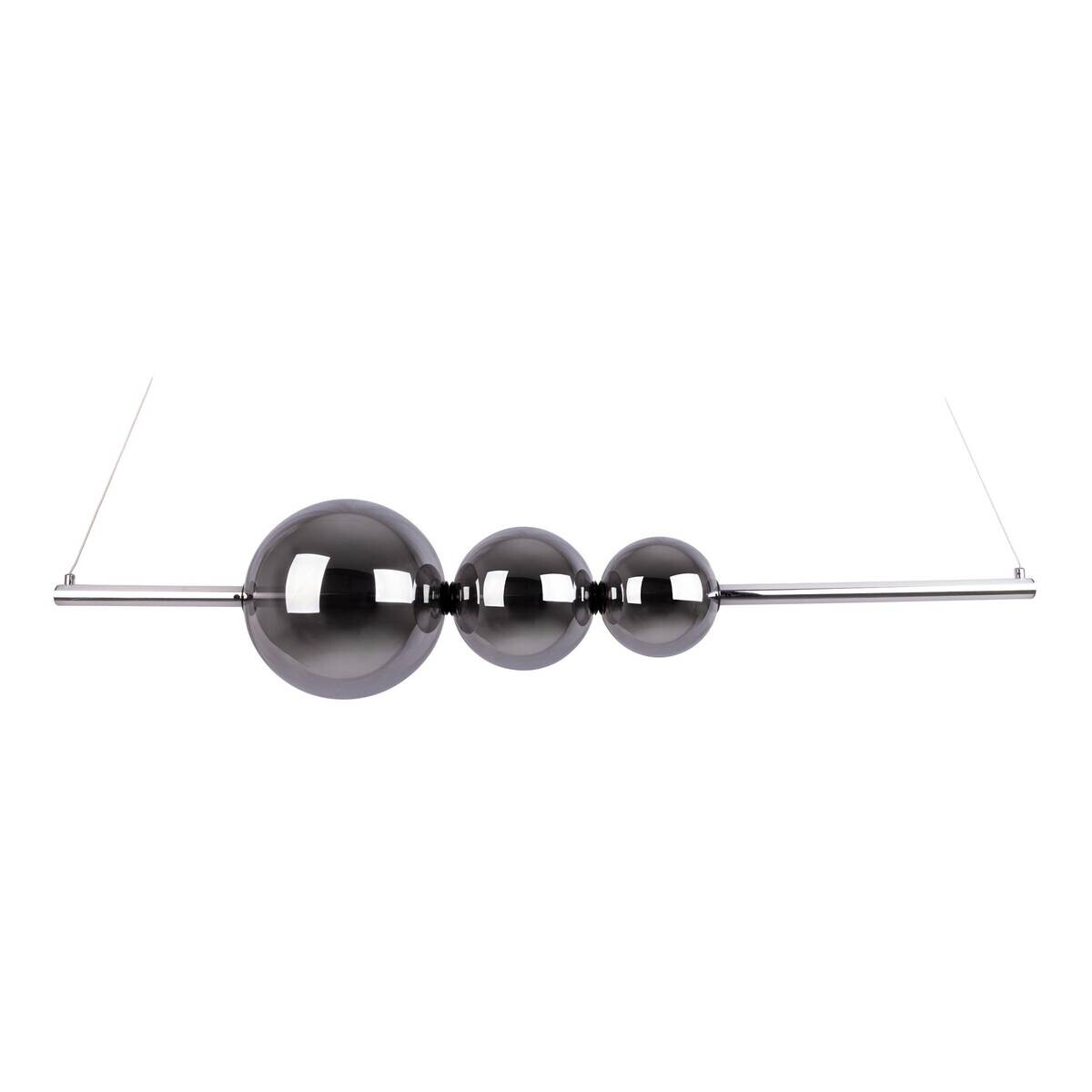 Näve Leuchten LED-Pendelleuchte Chrom Glas Metall B/H/T: ca. 125,3x150x25 cm