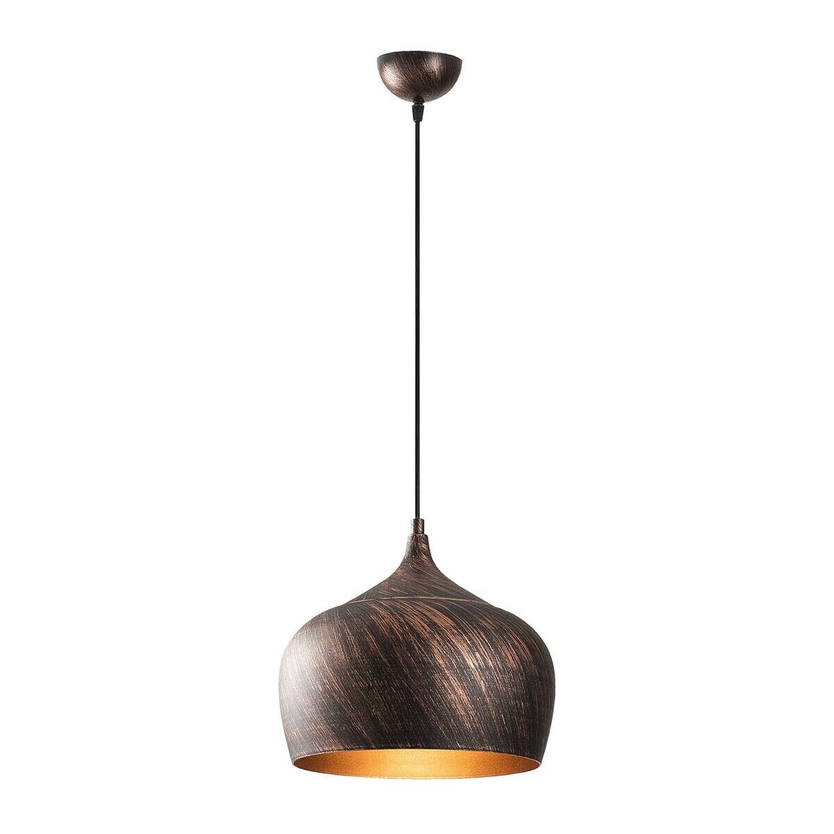 Opviq Pendelleuchte Saglam gold Kupfer Metall B/H/T/L/D: ca. 28x125x28x28x28 cm E27 1 Brennstellen