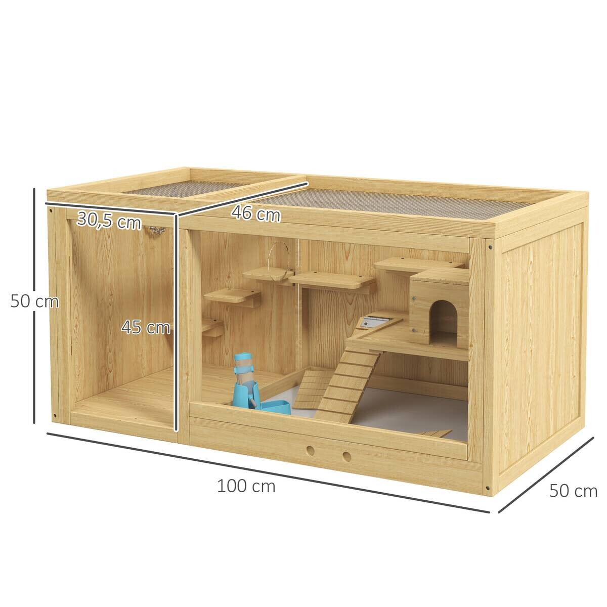 PawHut Tier-Zubehör natur Polypropylen B/H/L: ca. 50x100x50 cm