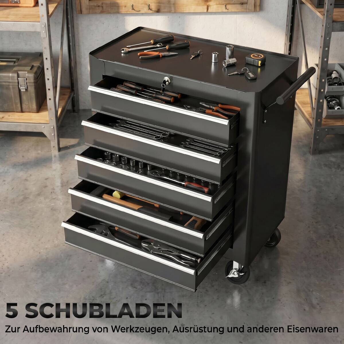 Werkstattwagen B/H/T: ca. 61,6x75x33 cm