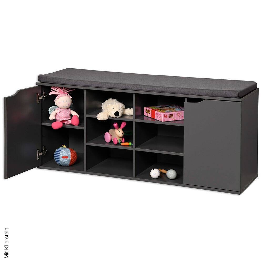 Kesper Schuhregal grau Spanplatte B/H/T: ca. 103x48x30,5 cm