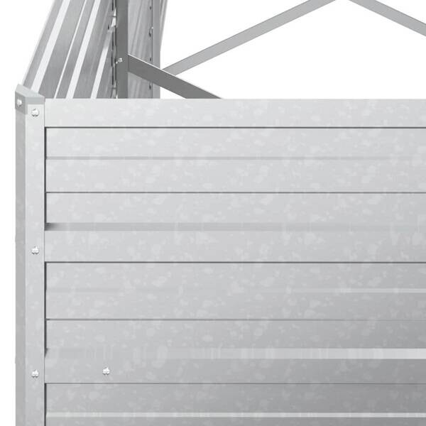 Garten-Hochbeet silber Stahl B/H/L: ca. 80x45x400 cm