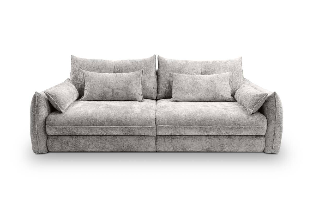 Big Sofa Delphine grau Microfaser B/H/T: ca. 246x74x119 cm