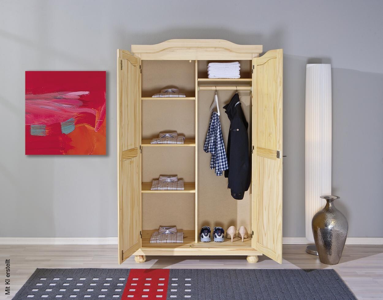 Kleiderschrank Genf natur B/H/T: ca. 104x180x56 cm
