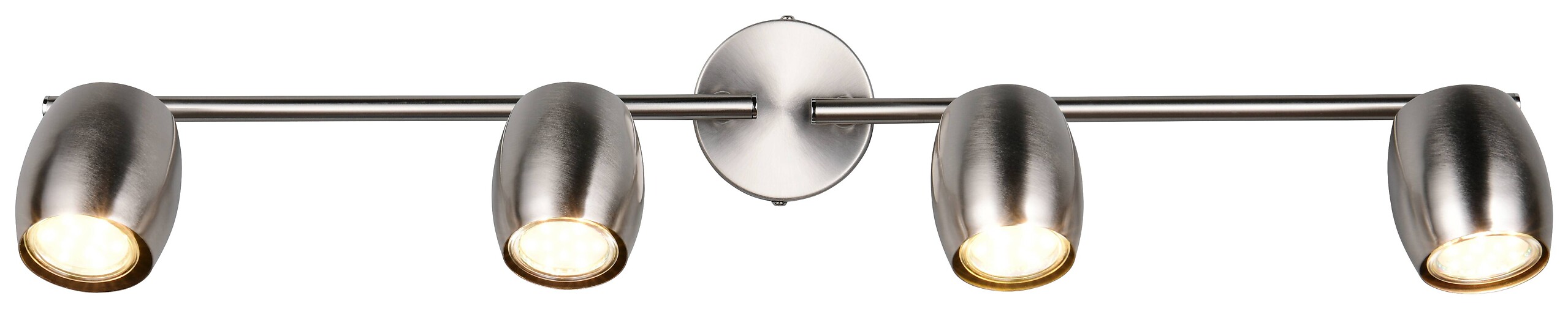 Reality Spots Nancy nickel matt Metall B/H/L: ca. 70,5x15,5x8 cm GU10 4 Brennstellen