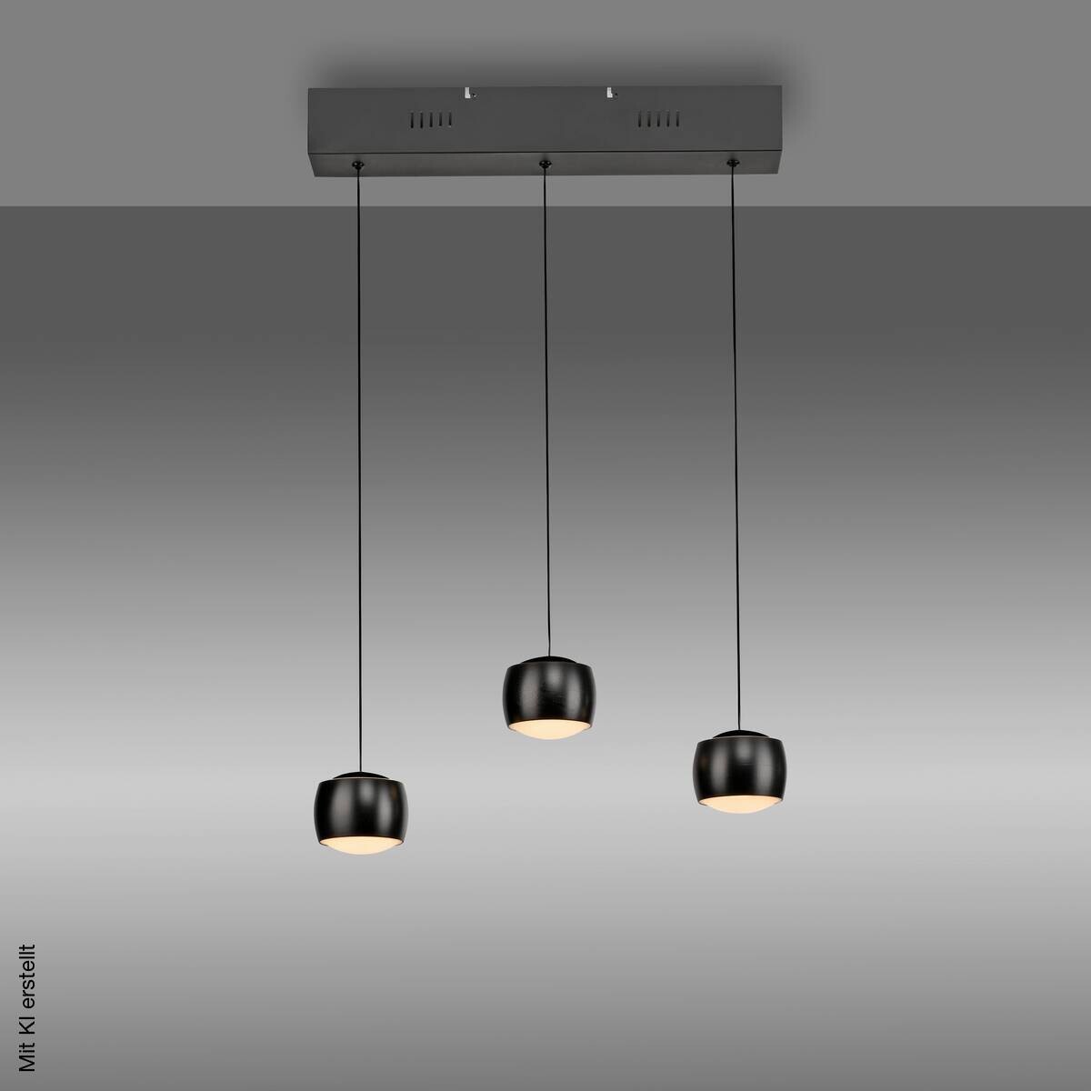 Just Light Pendelleuchte Ballini schwarz