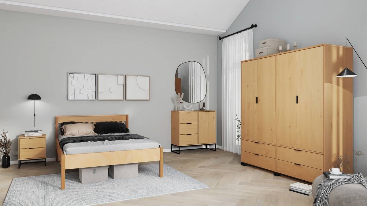 Kommode Vivo 2T3S Oak lackiert B/H/L: ca. 45,3x80x150 cm
