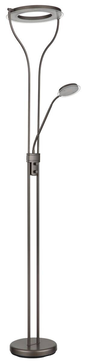 GLOBO LED-Deckenfluter kaffee Glas Metall B/H/L: ca. 30x194x35 cm 1 Brennstellen