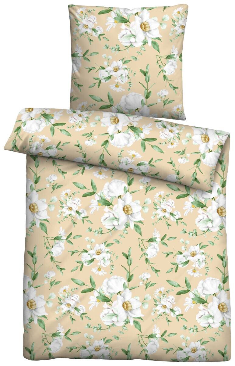 Baumwoll Bettwäsche Seersucker gelb 60% Baumwolle, 40% Polyester B/L: ca. 135x200 cm