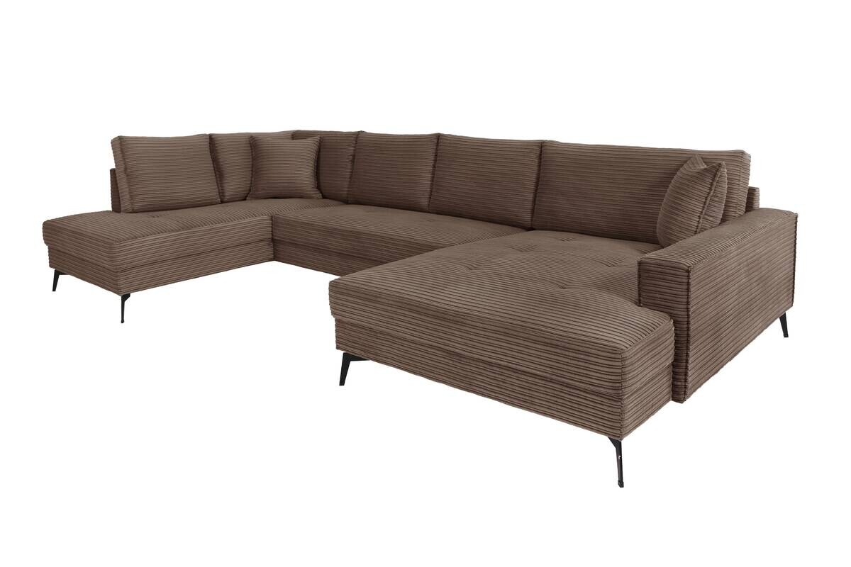 Wohnlandschaft Zero braun Microfaser B/H/T: ca. 362x86x195 cm