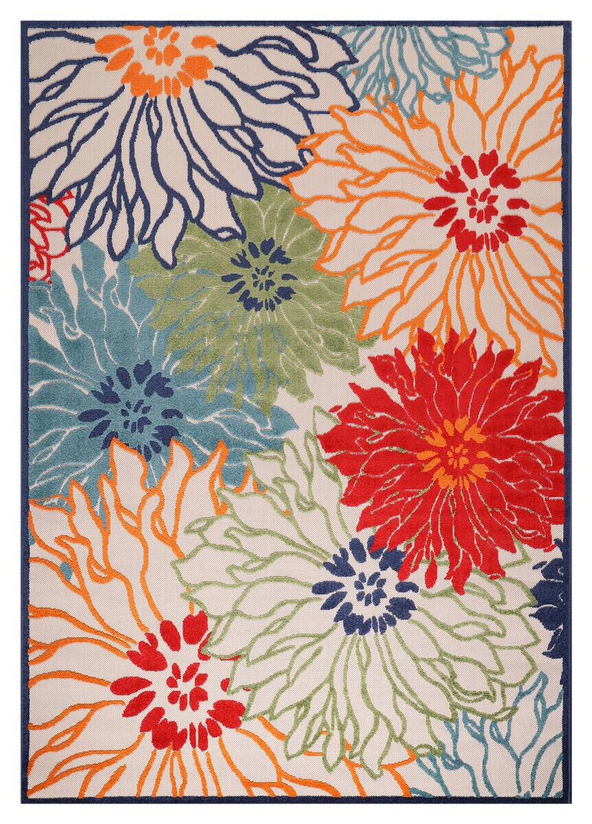 Sanat Outdoorteppich FLORAL bunt B/L: ca. 80x150 cm