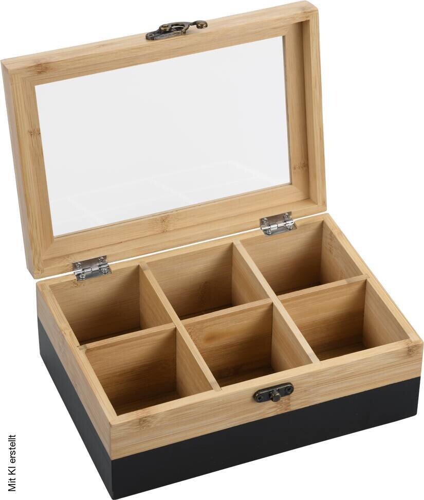 Kesper Teebox natur Bambus B/H/L: ca. 15x8,5x21,5 cm