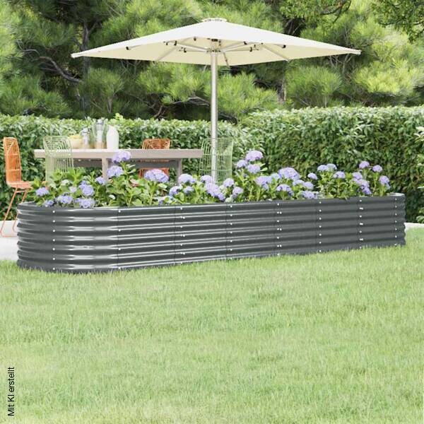 Hochbeet anthrazit Stahl B/H/L: ca. 80x36x296 cm