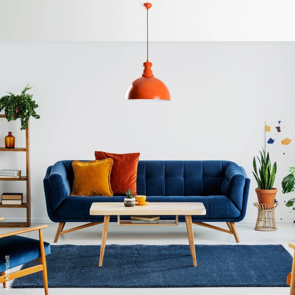 Opviq Pendelleuchte orange B/H/T: ca. 40x134x40 cm E27 1 Brennstellen