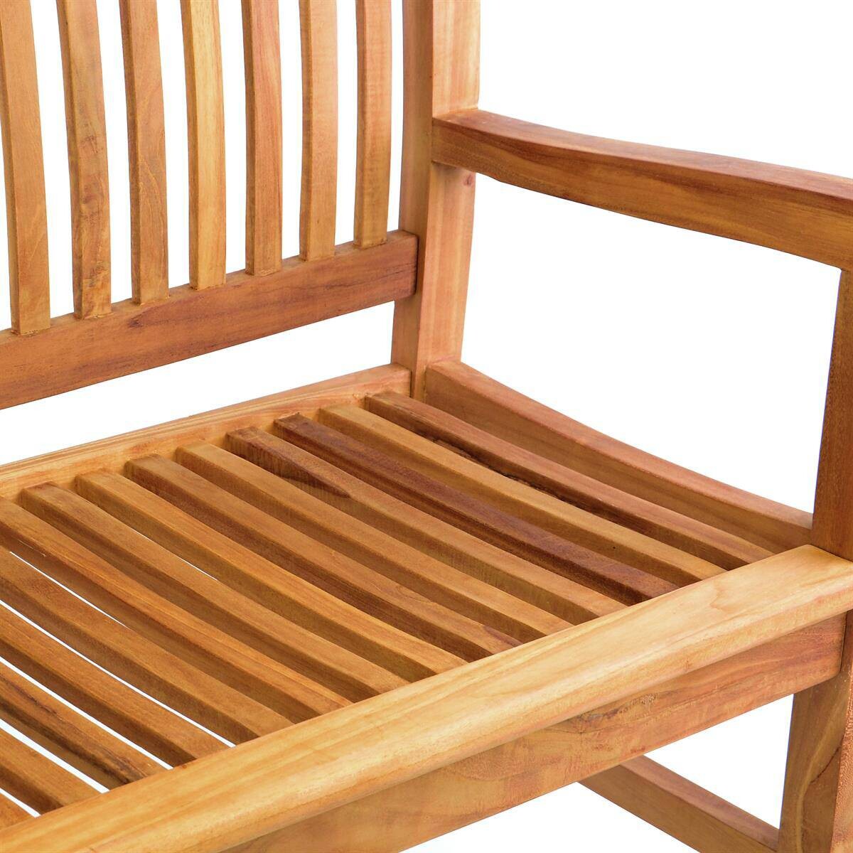VCM Gartenbank braun Teakholz B/H/L: ca. 60x90x180 cm