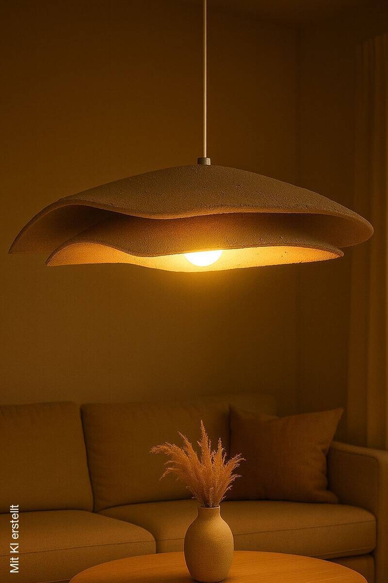 Opviq Pendelleuchte creme weiß Metall B/T/L: ca. 50x50x50 cm E27 1 Brennstellen