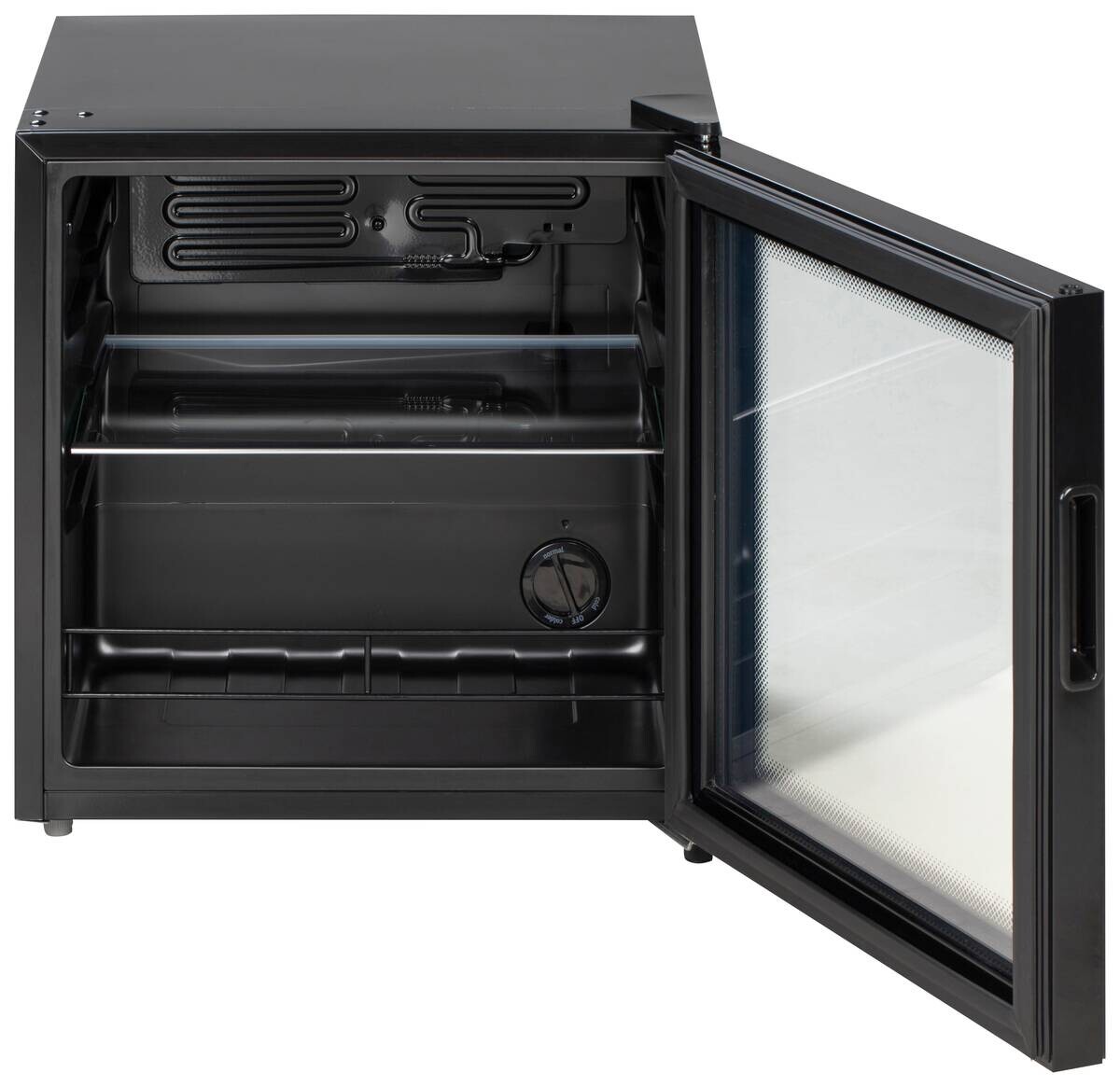 POCOline Glastürkühlschrank GTK53-44ES schwarz B/H/T: ca. 47x50x44 cm
