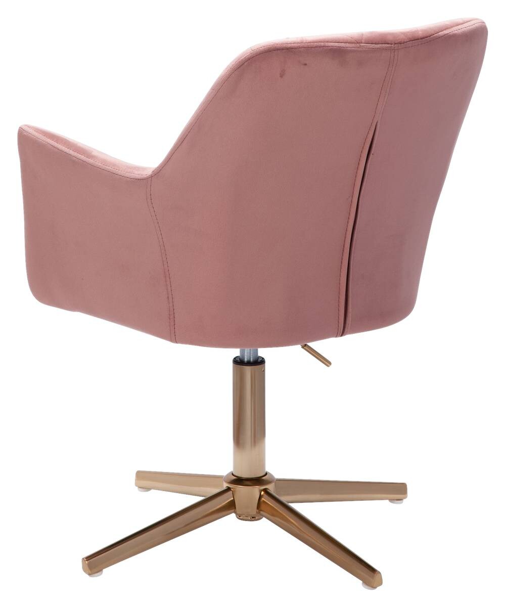 Drehstuhl rosa gold Stoff Eisen