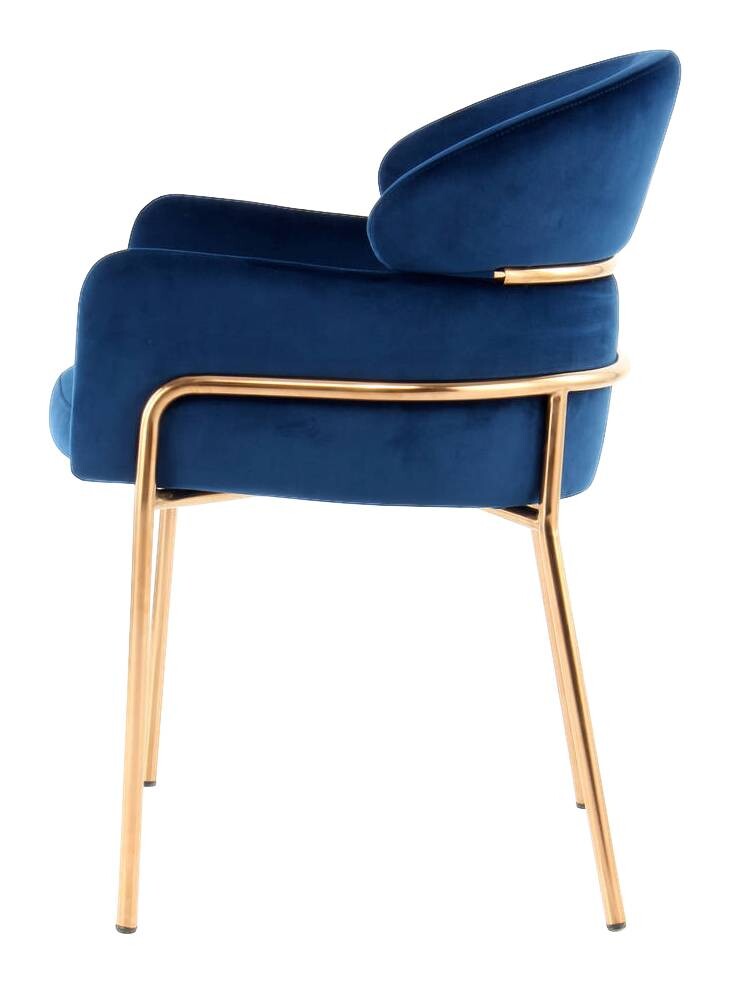 Stuhl Corey 100 blau Microfaser B/H/T: ca. 58x79x57 cm