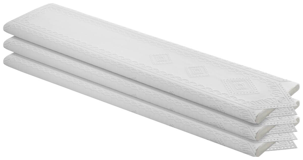 Scheibengardinen-Meterware Raute weiß H: ca. 90 cm