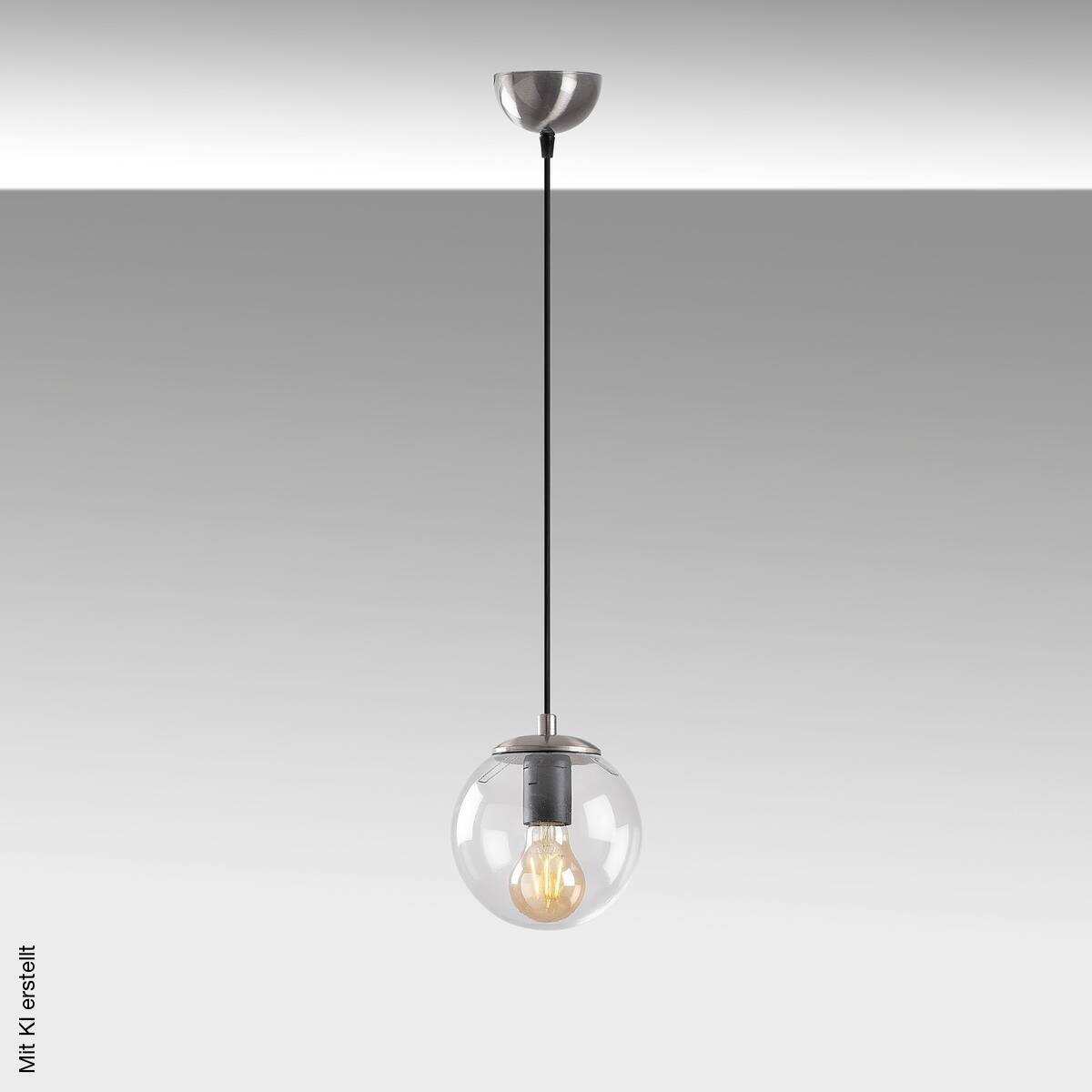Opviq Pendelleuchte silber B/H/T: ca. 15x110x15 cm E27 1 Brennstellen