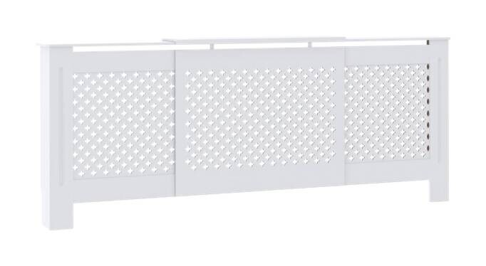 vidaXL Heizkörperverkleidung weiß B/H/T: ca. 205x81,5x19 cm